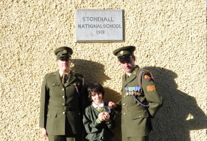 Fionn Crimmins with an Orignal Photographic Plate of Michael Collins